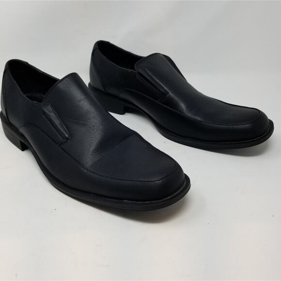 Perry Ellis Portfolio Men's Black Loafers Slip ons Dress Shoes Plugger Size 11.5 - Picture 2 of 10